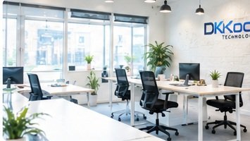 Bright modern technology office